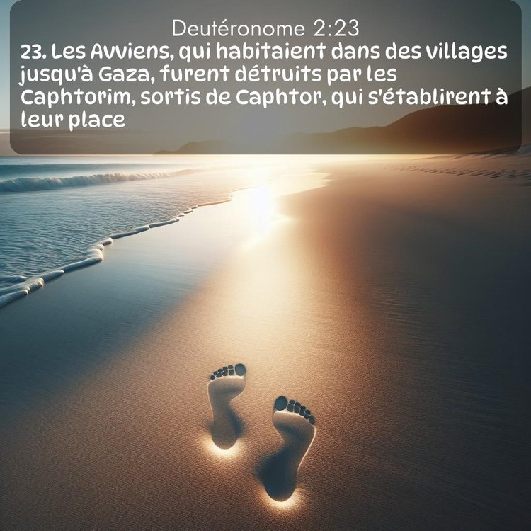 Segond Deutéronome 2:23