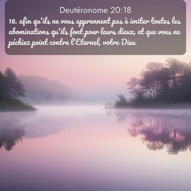 Segond Deutéronome 20:18