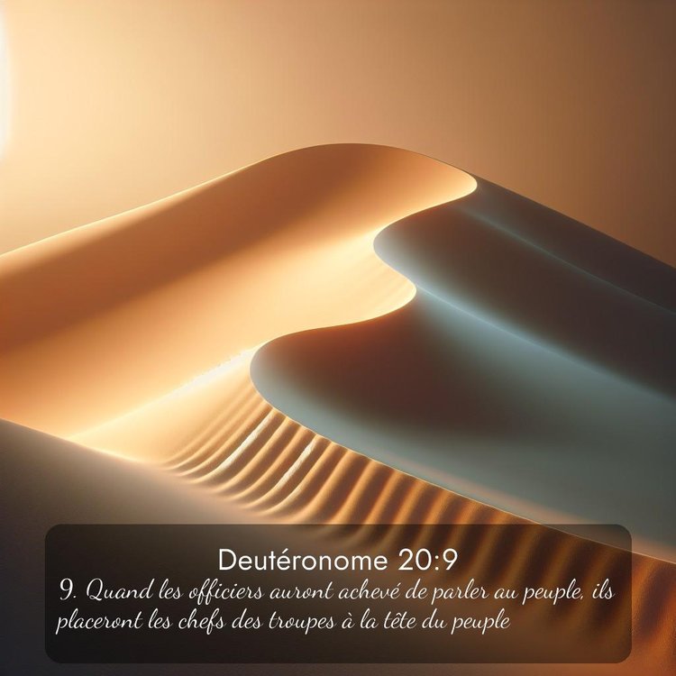 Segond Deutéronome 20:9