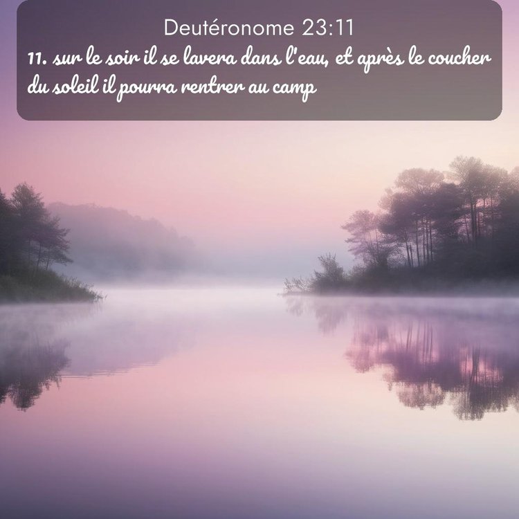 Segond Deutéronome 23:11