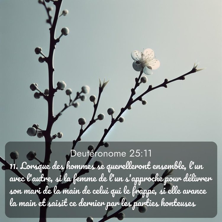 Segond Deutéronome 25:11