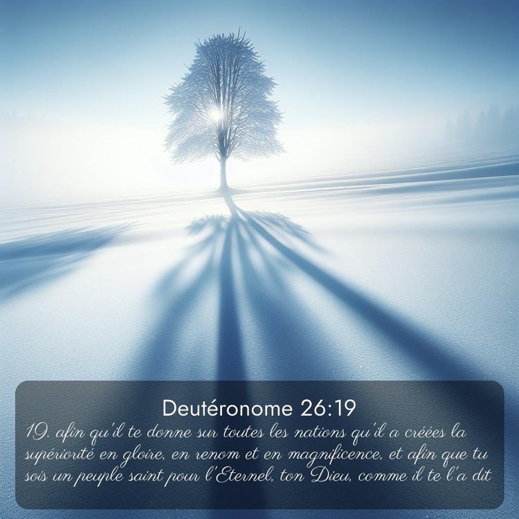 Segond Deutéronome 26:19