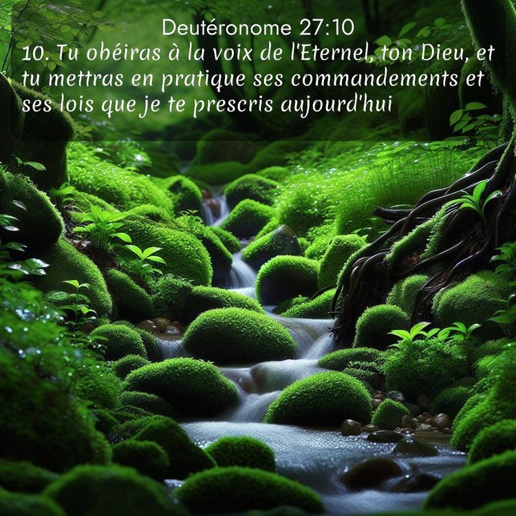 Segond Deutéronome 27:10