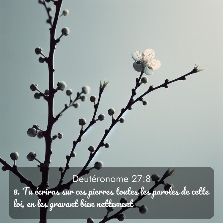 Segond Deutéronome 27:8