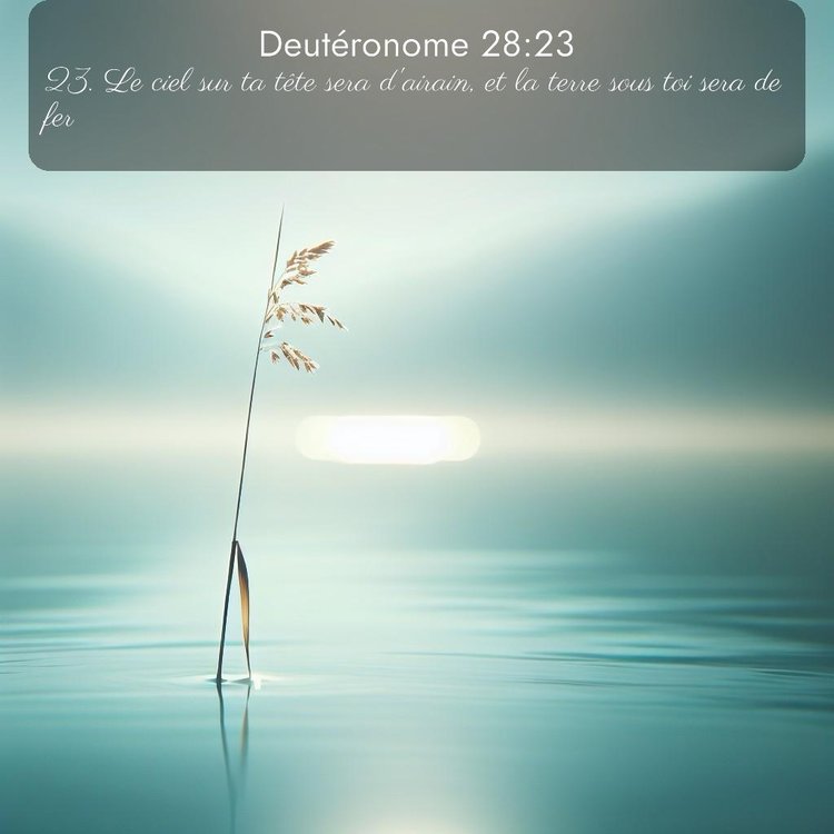 Segond Deutéronome 28:23