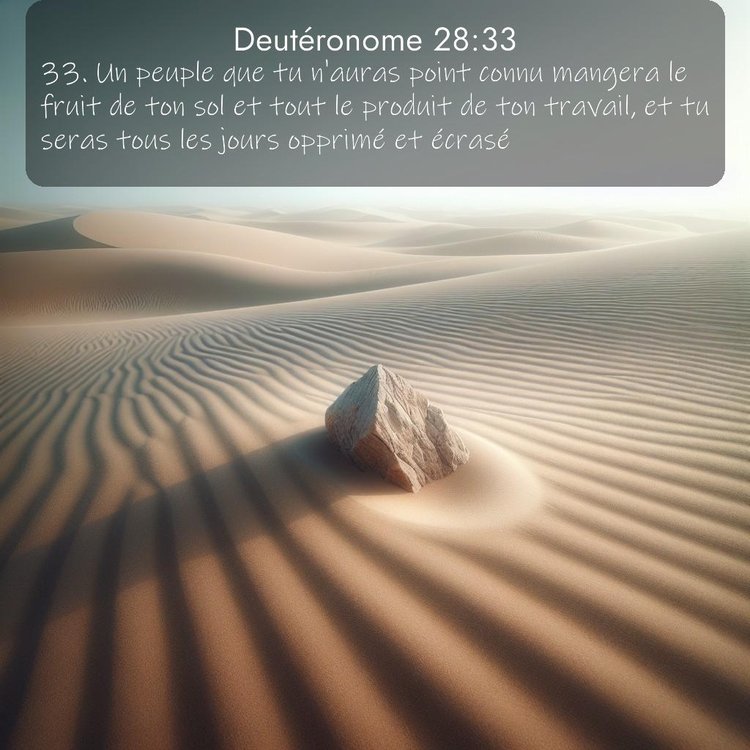 Segond Deutéronome 28:33