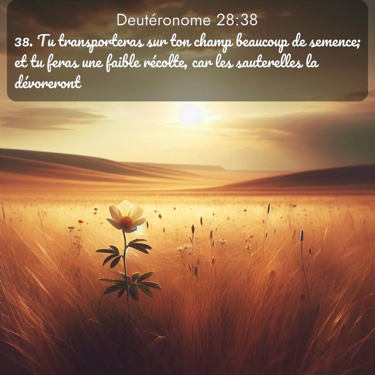 Segond Deutéronome 28:38