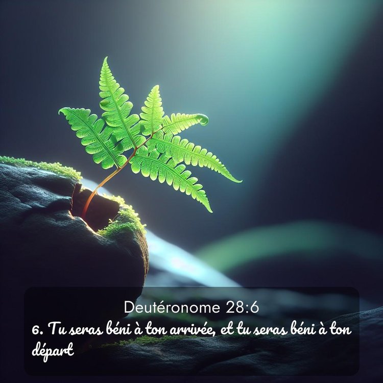 Segond Deutéronome 28:6