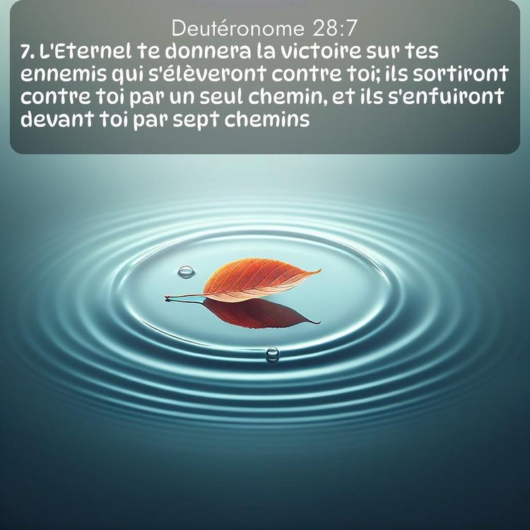 Segond Deutéronome 28:7