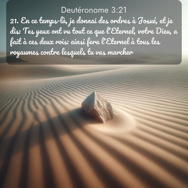 Segond Deutéronome 3:21