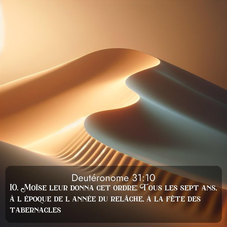 Segond Deutéronome 31:10