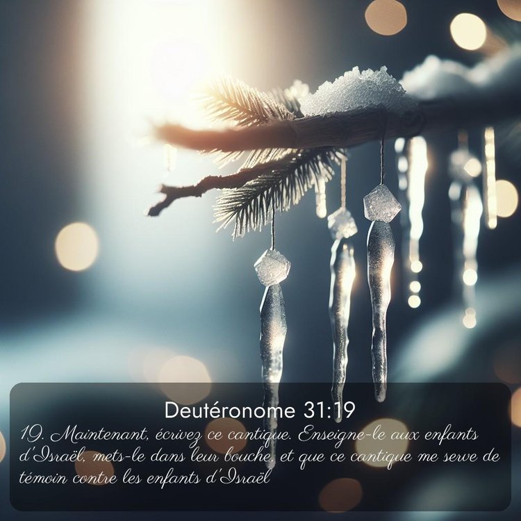 Segond Deutéronome 31:19