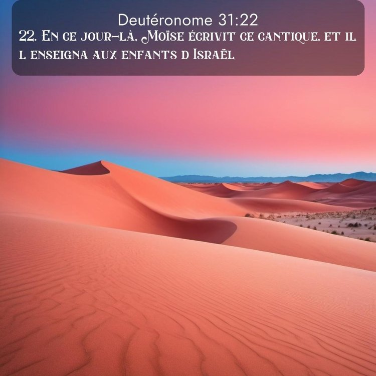 Segond Deutéronome 31:22