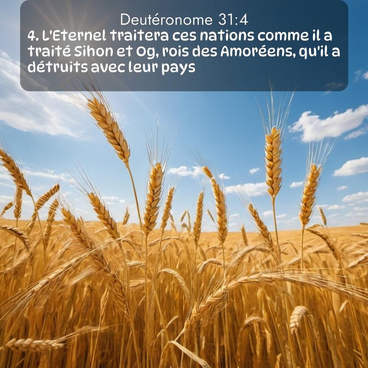 Segond Deutéronome 31:4