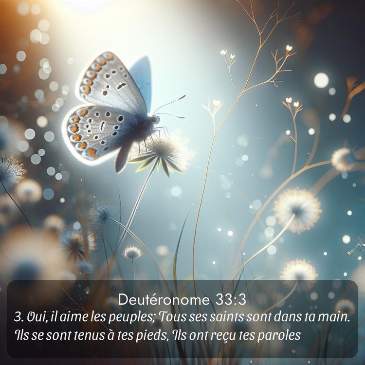 Segond Deutéronome 33:3