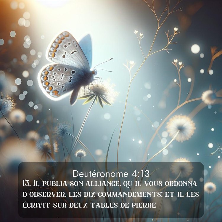 Segond Deutéronome 4:13