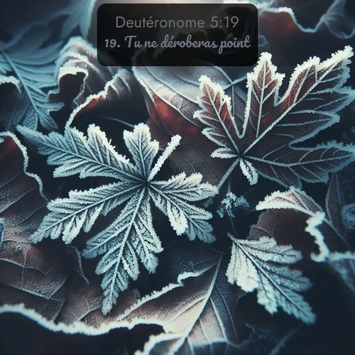 Segond Deutéronome  ; image nature: image avec le verset biblique :Tu ne déroberas point. ;  ; 5:19