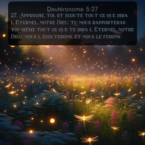 Segond Deutéronome  ; image nature: image avec le verset biblique :Approche, toi, et écoute tout ce que dira l&#039;Eternel, notre Dieu; tu nous rapporteras toi-même tout ce que te dira l&#039;Eternel, notre Dieu; nous l&#039;écouterons, et nous le ferons. ;  ; 5:27