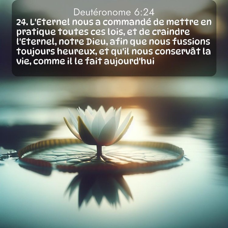 Segond Deutéronome 6:24