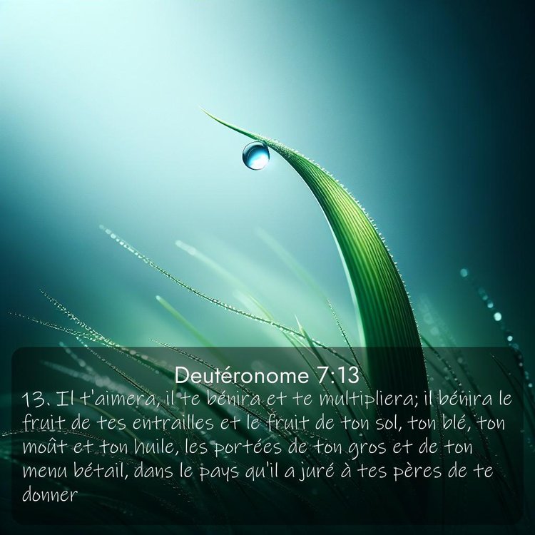 Segond Deutéronome 7:13