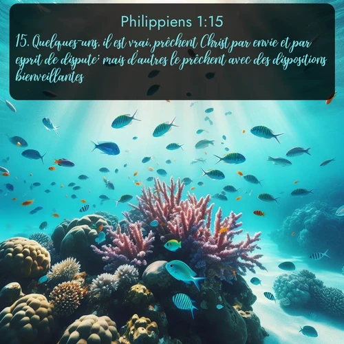 Segond Philippiens  ; image nature: image avec le verset biblique :Quelques-uns, il est vrai, prêchent Christ par envie et par esprit de dispute; mais d&#039;autres le prêchent avec des dispositions bienveillantes. ;  ; 1:15