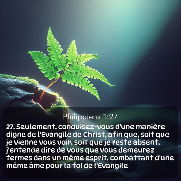 Segond Philippiens 1:27