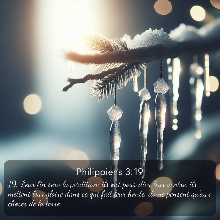 Segond Philippiens 3:19