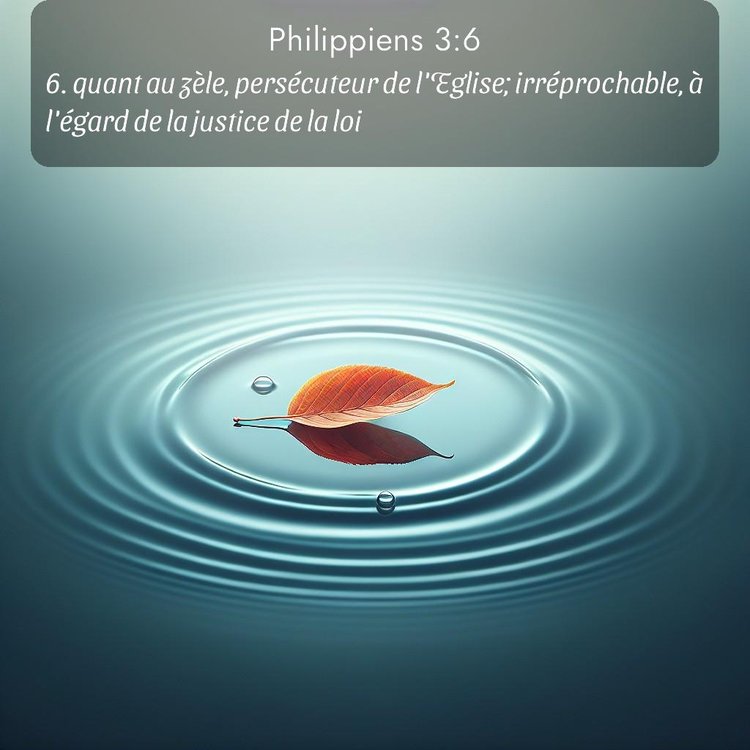 Segond Philippiens 3:6