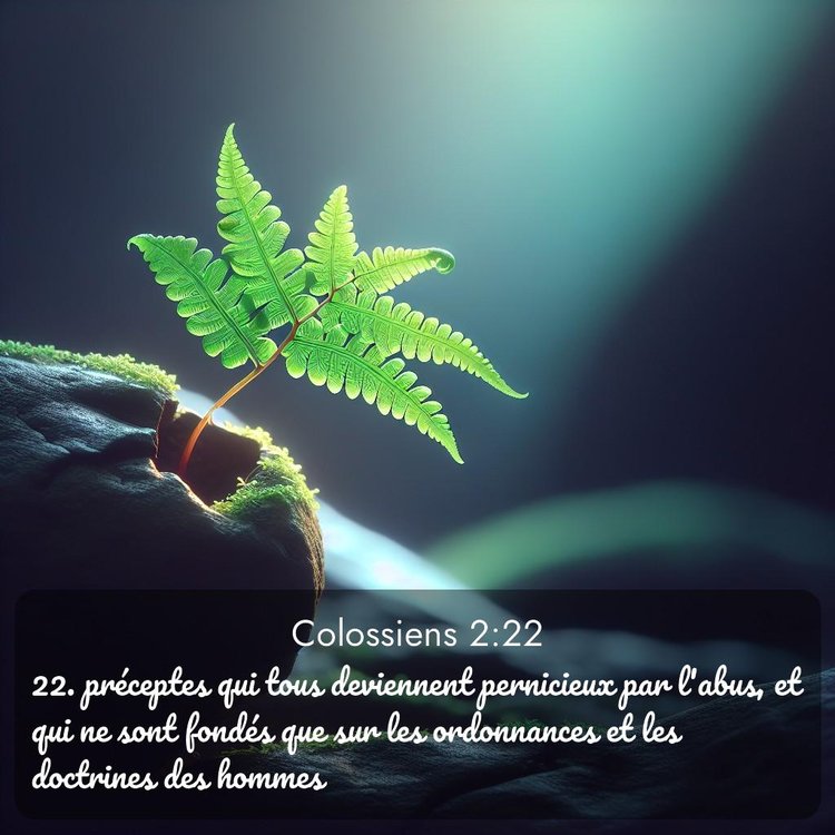 Segond Colossiens 2:22