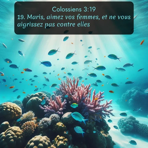 Segond Colossiens  ; image nature: image avec le verset biblique :Maris, aimez vos femmes, et ne vous aigrissez pas contre elles. ;  ; 3:19