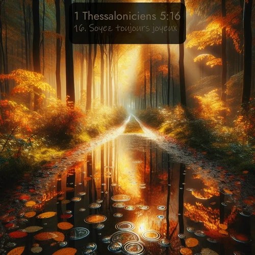 Segond 1 Thessaloniciens  ; image nature: image avec le verset biblique :Soyez toujours joyeux. ;  ; 5:16