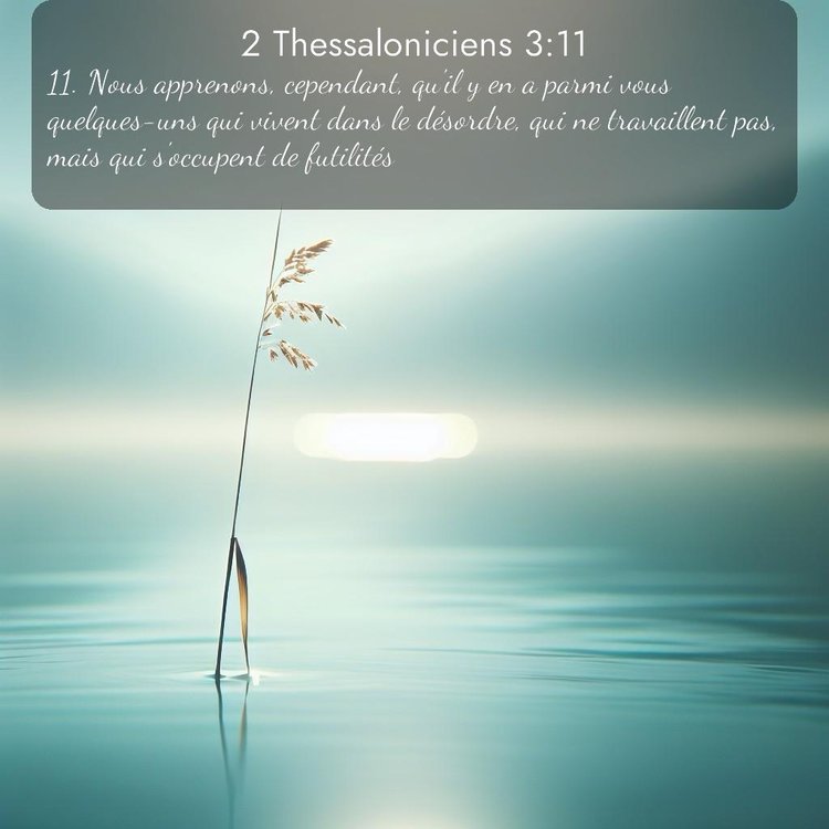 Segond 2 Thessaloniciens 3:11