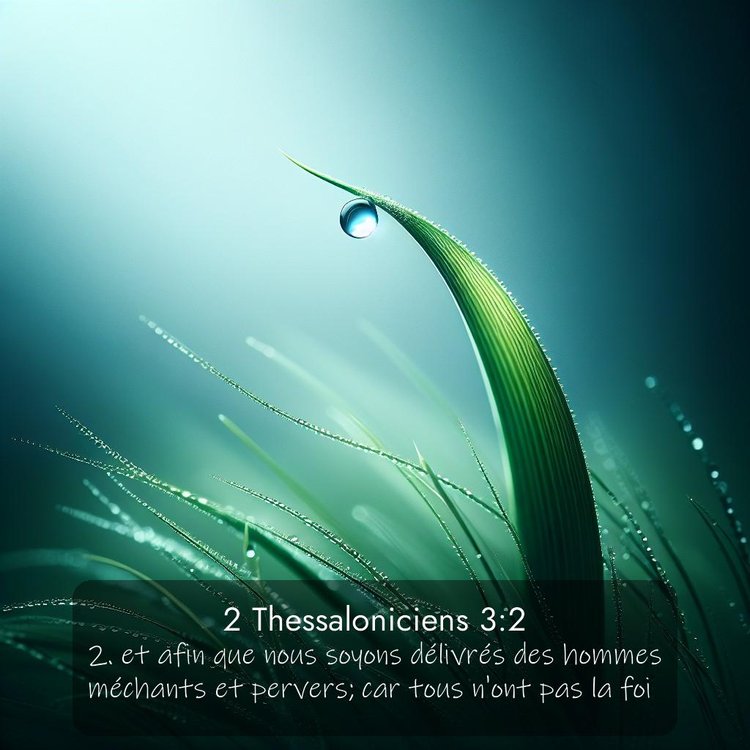 Segond 2 Thessaloniciens 3:2