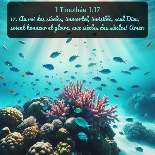 Segond 1 Timothée  ; image nature: image avec le verset biblique :Au roi des siècles, immortel, invisible, seul Dieu, soient honneur et gloire, aux siècles des siècles! Amen! ;  ; 1:17