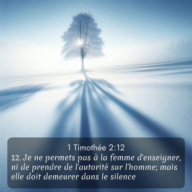 Segond 1 Timothée 2:12