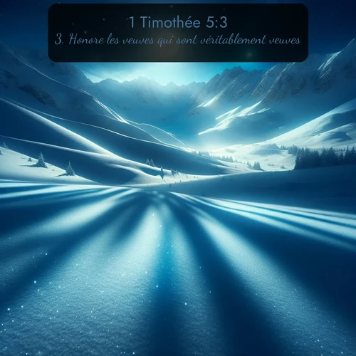 Segond 1 Timothée  ; image nature: image avec le verset biblique :Honore les veuves qui sont véritablement veuves. ;  ; 5:3