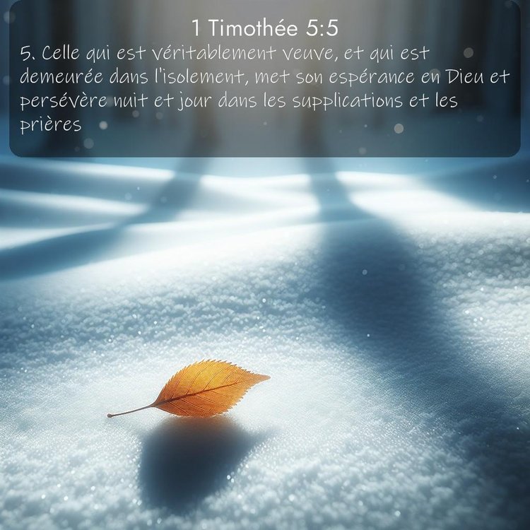 Segond 1 Timothée 5:5