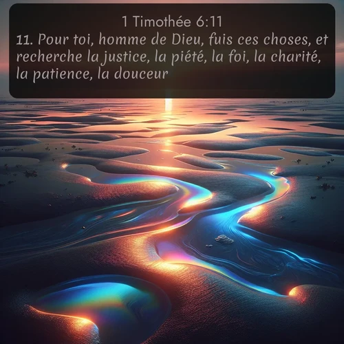 Segond 1 Timothée  ; image nature: image avec le verset biblique :Pour toi, homme de Dieu, fuis ces choses, et recherche la justice, la piété, la foi, la charité, la patience, la douceur. ;  ; 6:11