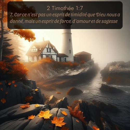 Segond 2 Timothée  ; image nature: image avec le verset biblique :Car ce n&#039;est pas un esprit de timidité que Dieu nous a donné, mais un esprit de force, d&#039;amour et de sagesse. ;  ; 1:7