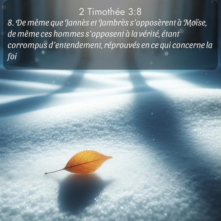 Segond 2 Timothée 3:8