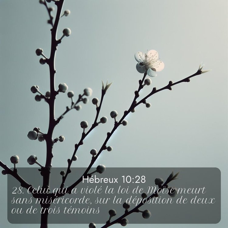 Segond Hébreux 10:28