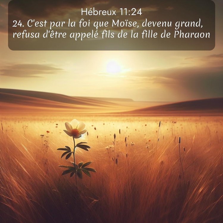 Segond Hébreux 11:24