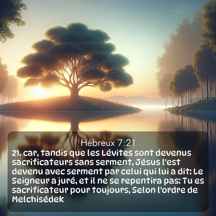 Segond Hébreux 7:21