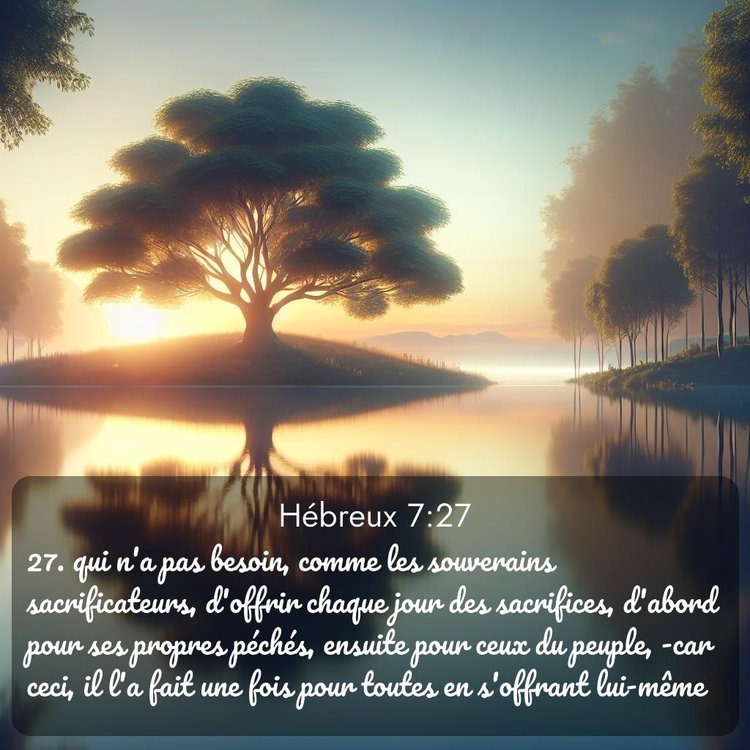 Segond Hébreux 7:27