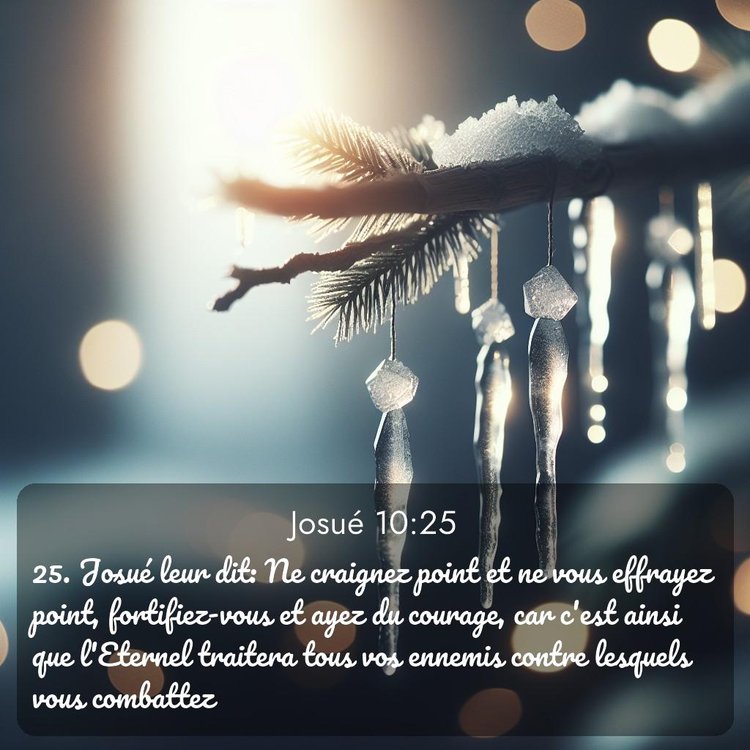 Segond Josué 10:25