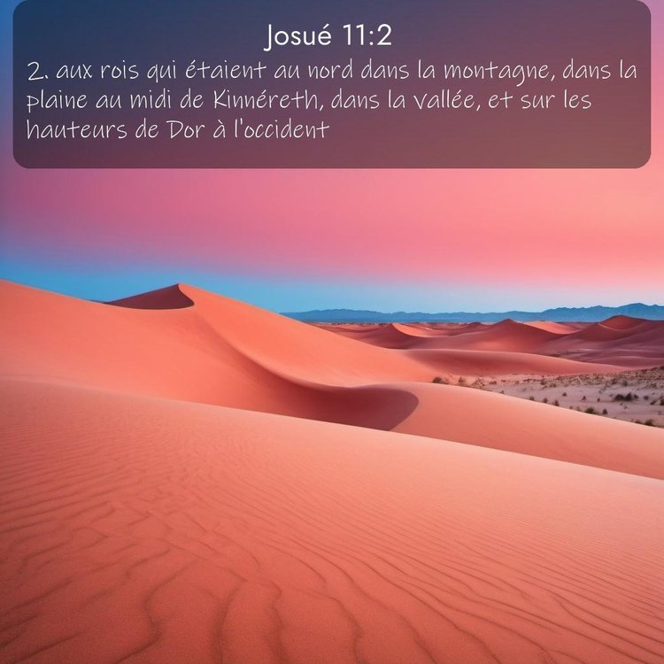 Segond Josué 11:2