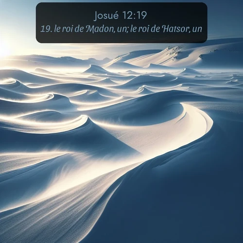 Segond Josué  ; image nature: image avec le verset biblique :le roi de Madon, un; le roi de Hatsor, un; ;  ; 12:19