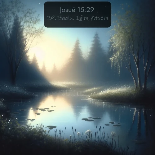 Segond Josué  ; image nature: image avec le verset biblique :Baala, Ijjim, Atsem, ;  ; 15:29