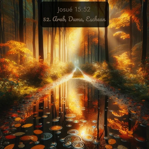 Segond Josué  ; image nature: image avec le verset biblique :Arab, Duma, Eschean, ;  ; 15:52