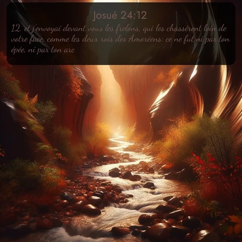 Segond Josué  ; image nature: image avec le verset biblique :et j&#039;envoyai devant vous les frelons, qui les chassèrent loin de votre face, comme les deux rois des Amoréens: ce ne fut ni par ton épée, ni par ton arc. ;  ; 24:12